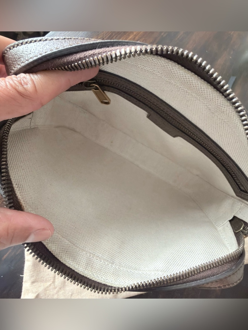 Gucci Brown GG Supreme Belt Bag with Green and Red Web Stripe - Picture 9 of 16